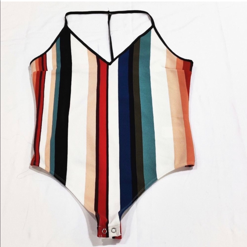 NWOT Express Striped Bodysuit, Small